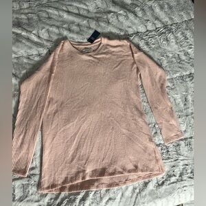 Abercrombie & Fitch Light Pink Textured Long Sleeve Top